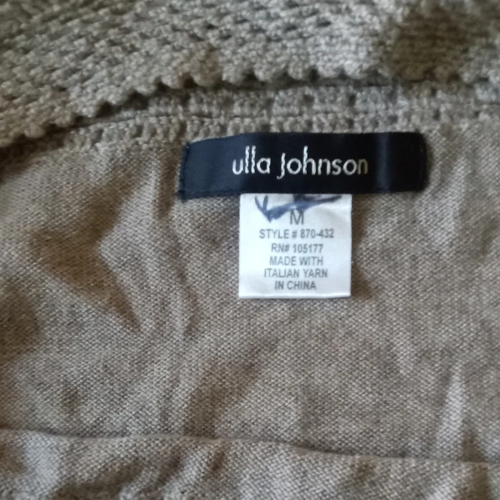 Ulla Johnson Open Floral Open-Crochet Italian Yard Sweater - Size: M